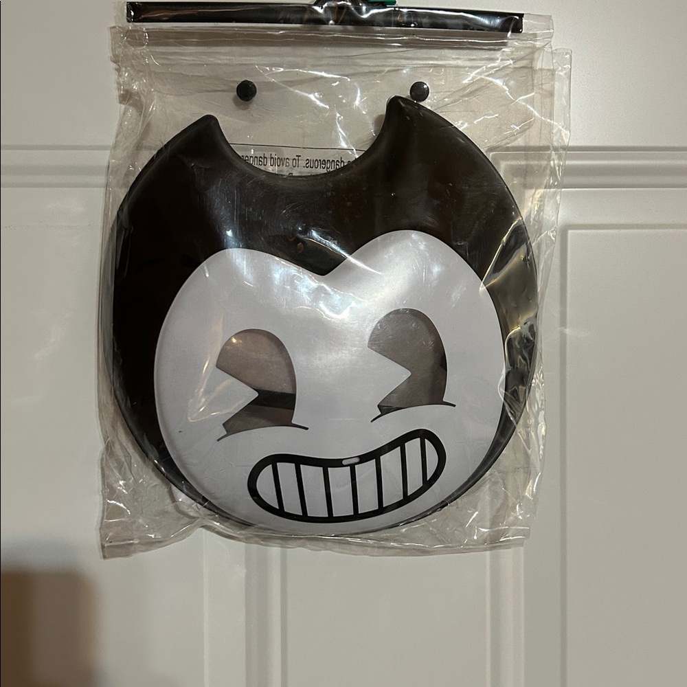 Black and White Cartoon Character Mask, Gloves, and Bodysuit Bendy